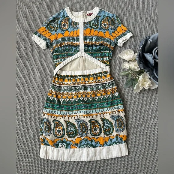 STAUD | Dresses | Staud Perla Cutout Short Cap Sleeve Mini Dress Size 2 |  Poshmark